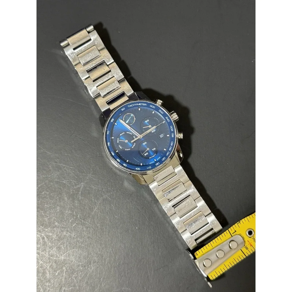 Movado Men's Bold Verso Silver-Tone Dial Quartz Watch